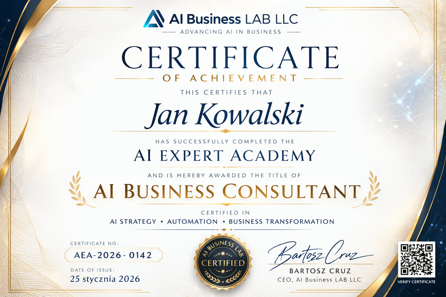 Certyfikat AI Business Consultant